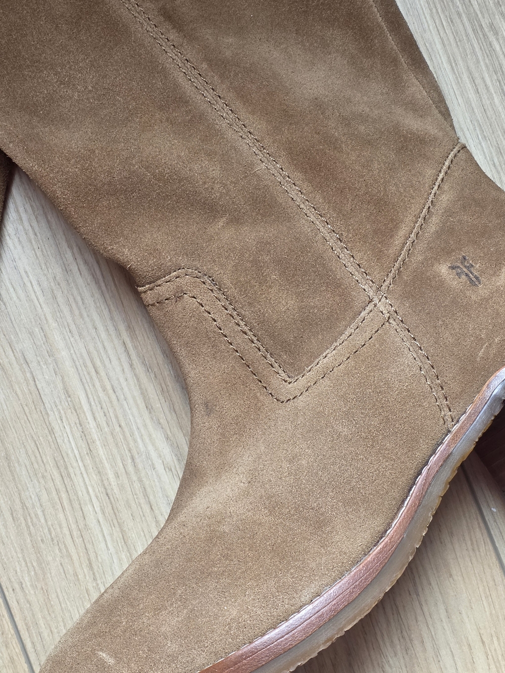 Frye CAMRYN Tall Pull On Suede Block Heel Boots Sz. 9M Ladies. Slouch Western - Picture 6 of 14